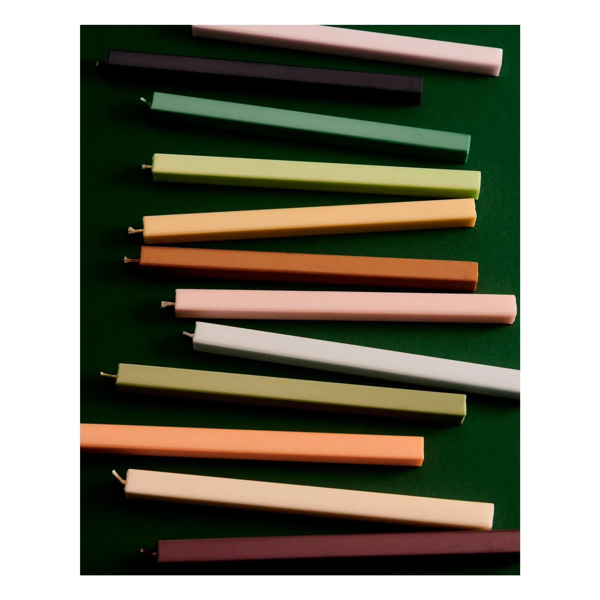 Hay - Dörtgen mumlar - 4'lü set | Yeşil