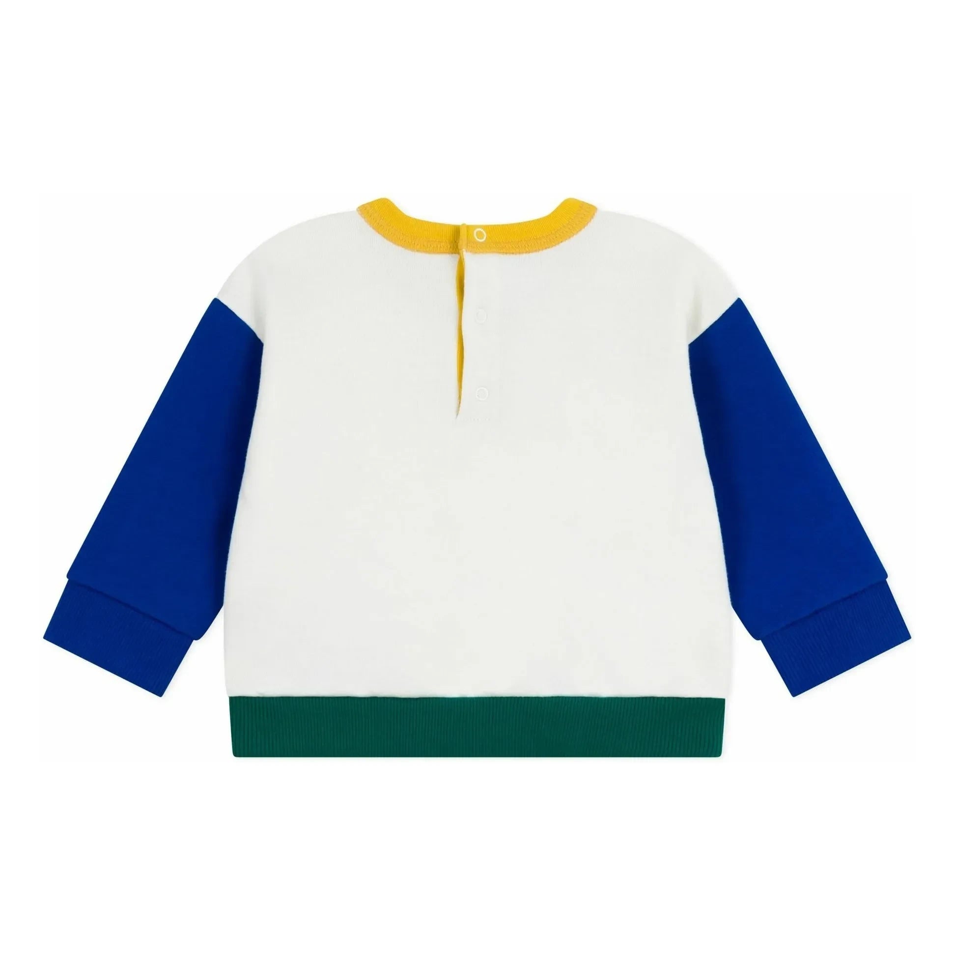 Petit Bateau - Renk bloklu sweatshirt | Ekru
