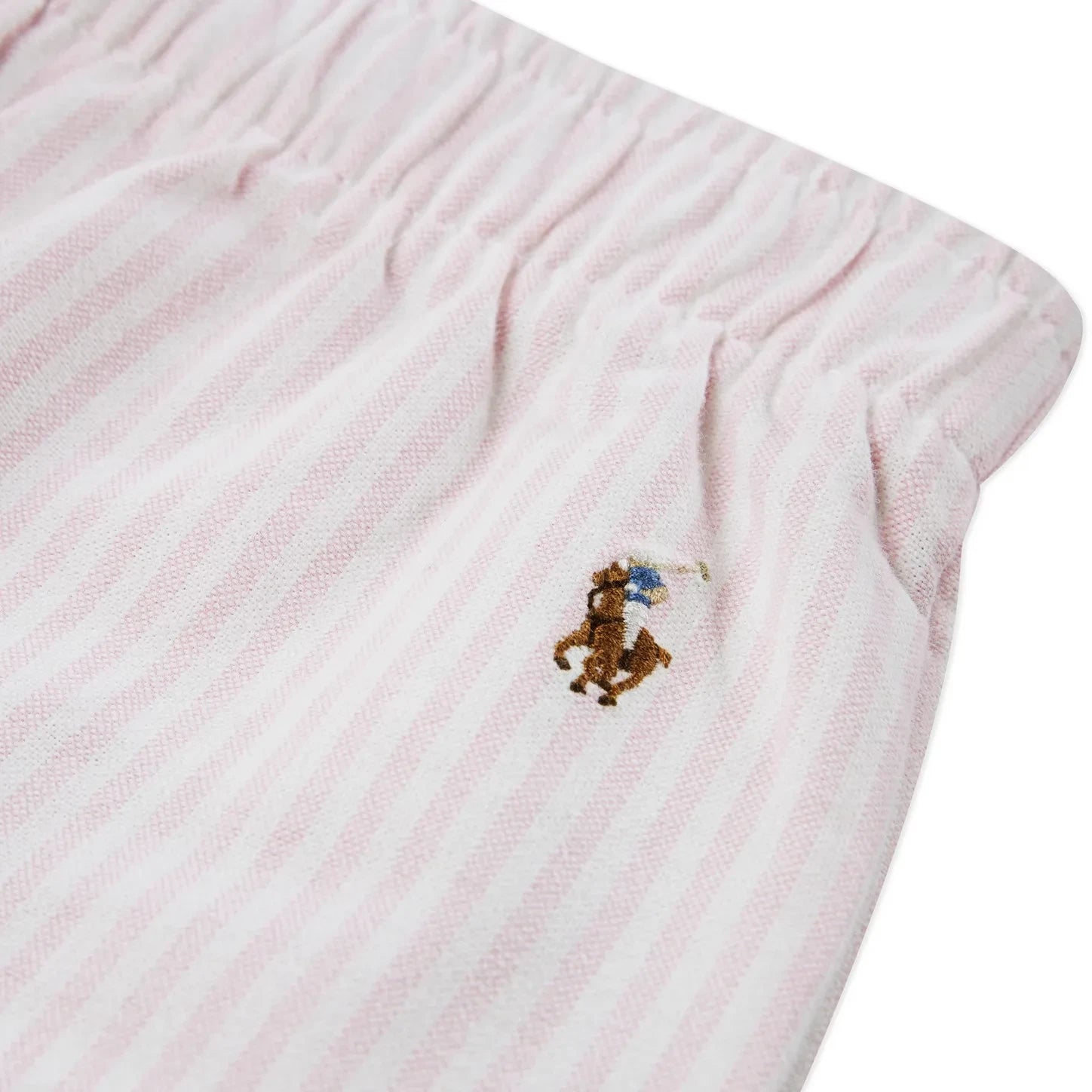 Ralph Lauren - Çizgili Logolu Gömlek ve Pantolon Pijama | Pembe