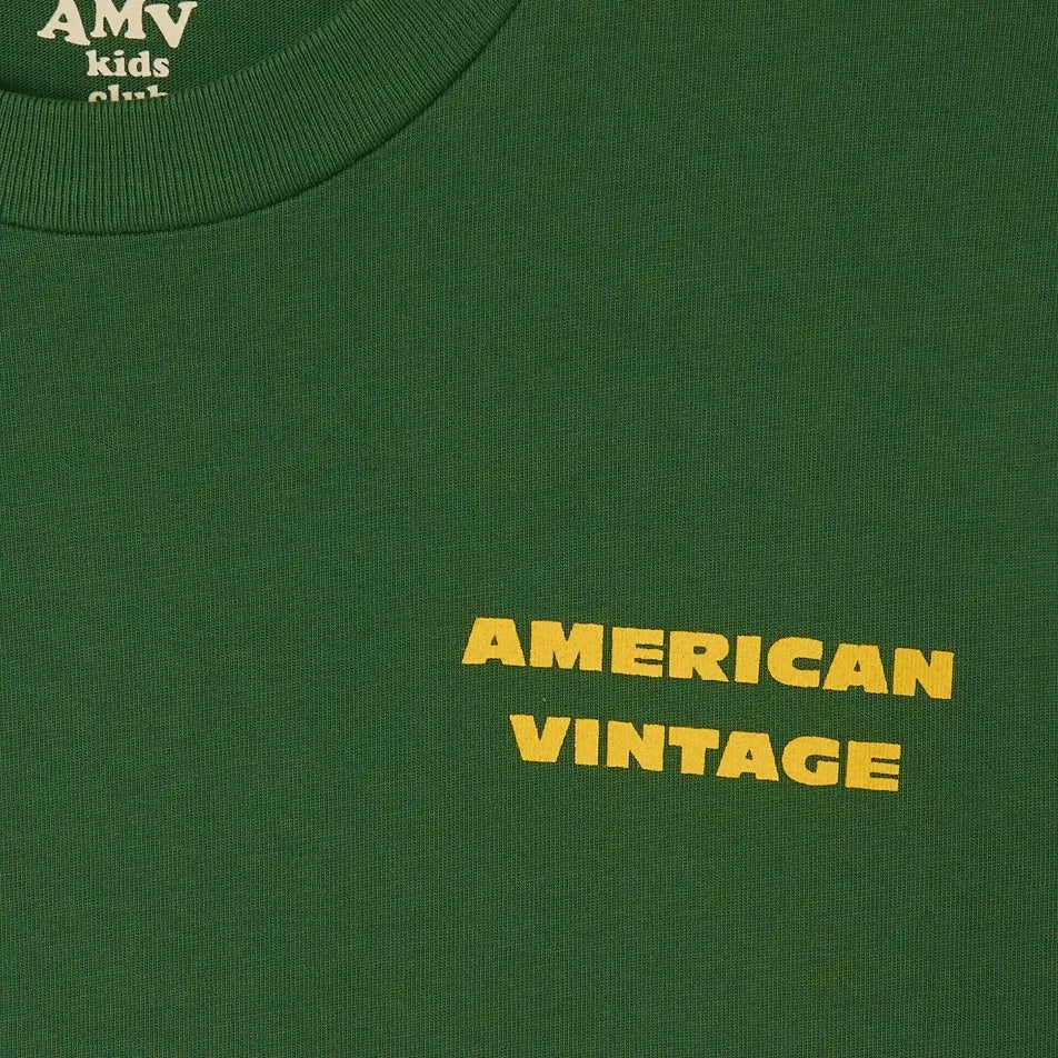 American Vintage - تيشيرت بأكمام طويلة بشعار Fizvalley | أخضر