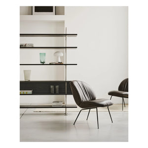 Gubi - Beetle Yumuşak deri lounge sandalye, Gamfratesi | Kahve