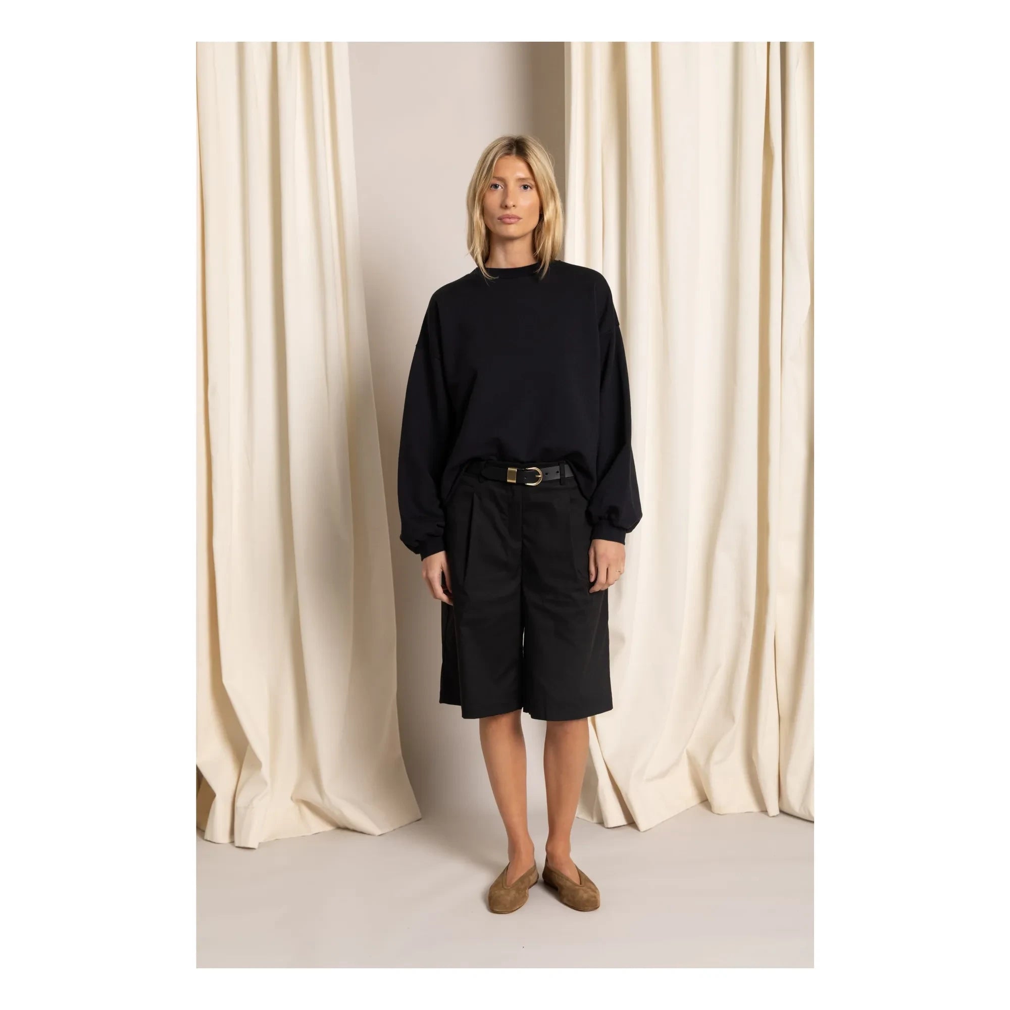 Smallable Woman - Bria organik pamuk sweatshirt | Siyah