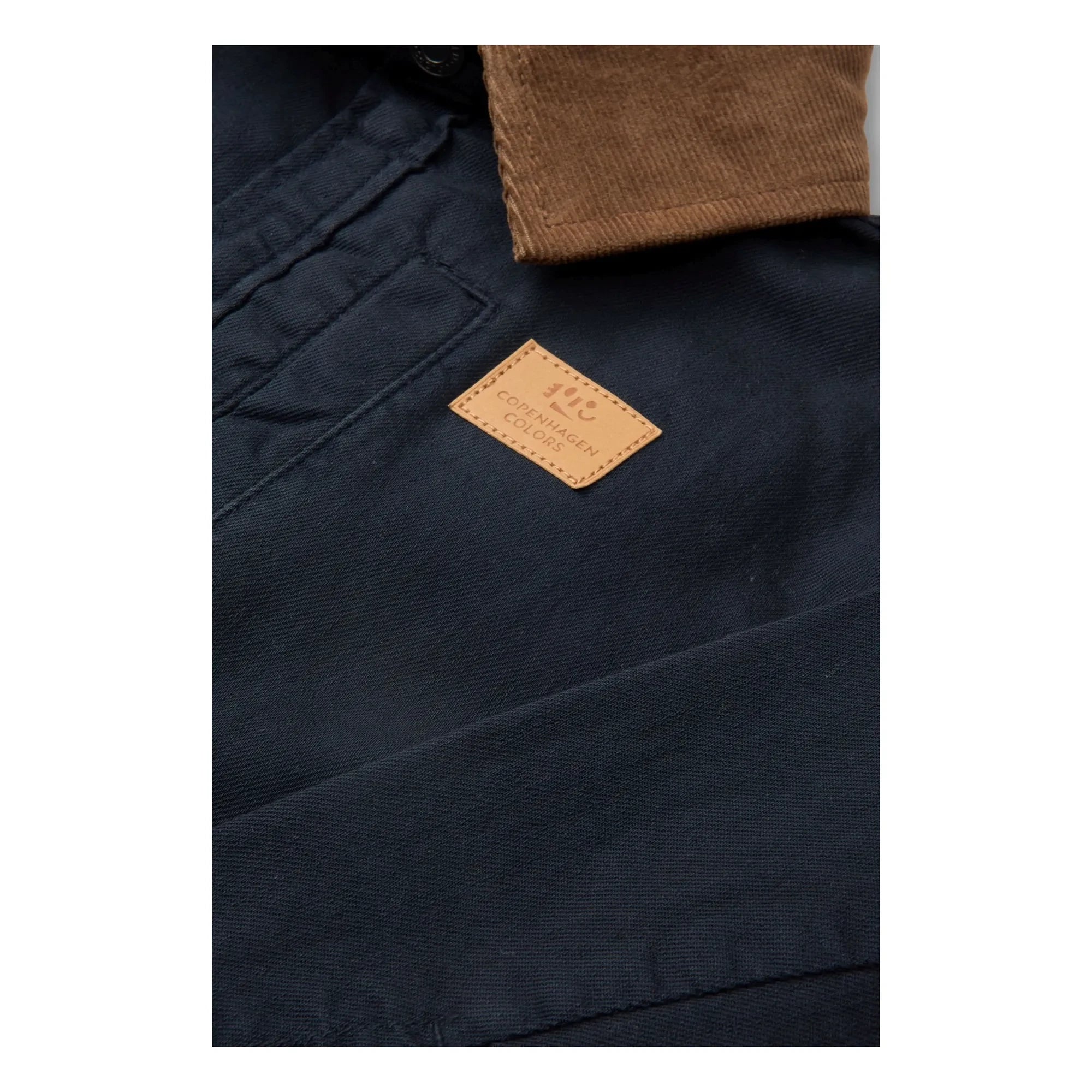 Copenhagen Colors - Kadife Twill Organik Pamuk Yakalı Ceket | Lacivert