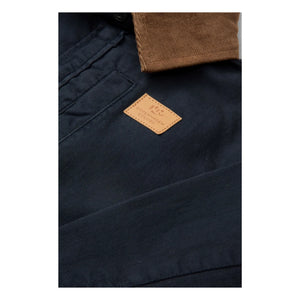 Copenhagen Colors - Kadife Twill Organik Pamuk Yakalı Ceket | Lacivert