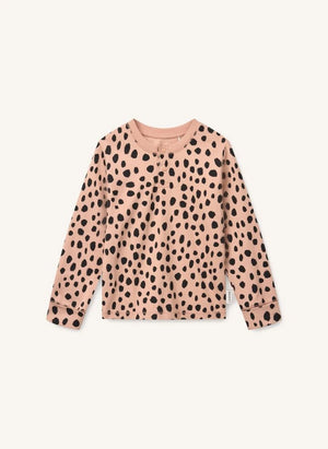 Liewood - Wilhelm Leopard بيجامة قطنية عضوية | وردي