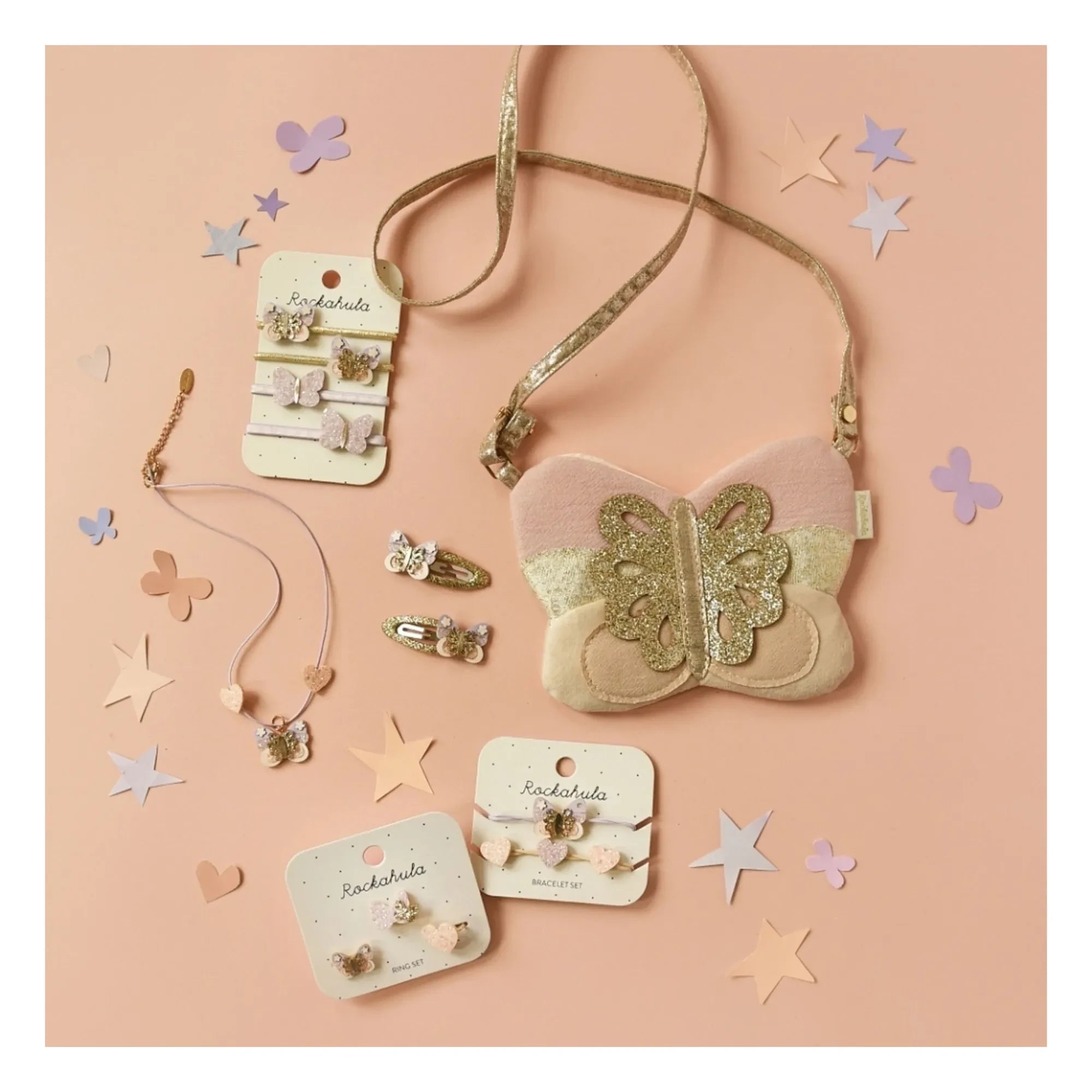 Rockahula Kids - 4'lü Butterfly Fairy Tale tokalar | Leylak