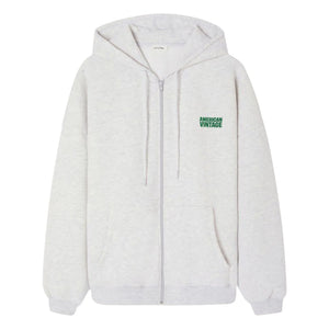 American Vintage - Baptown Fermuarlı Sweatshirt | Gri Melanj