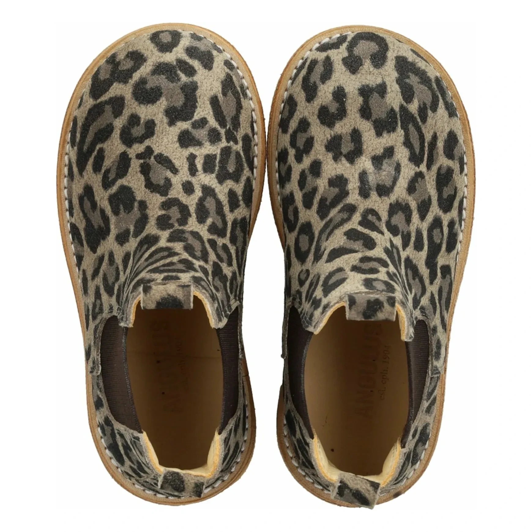 Angulus - Leopar Chelsea Botlar | Toprak kahverengi