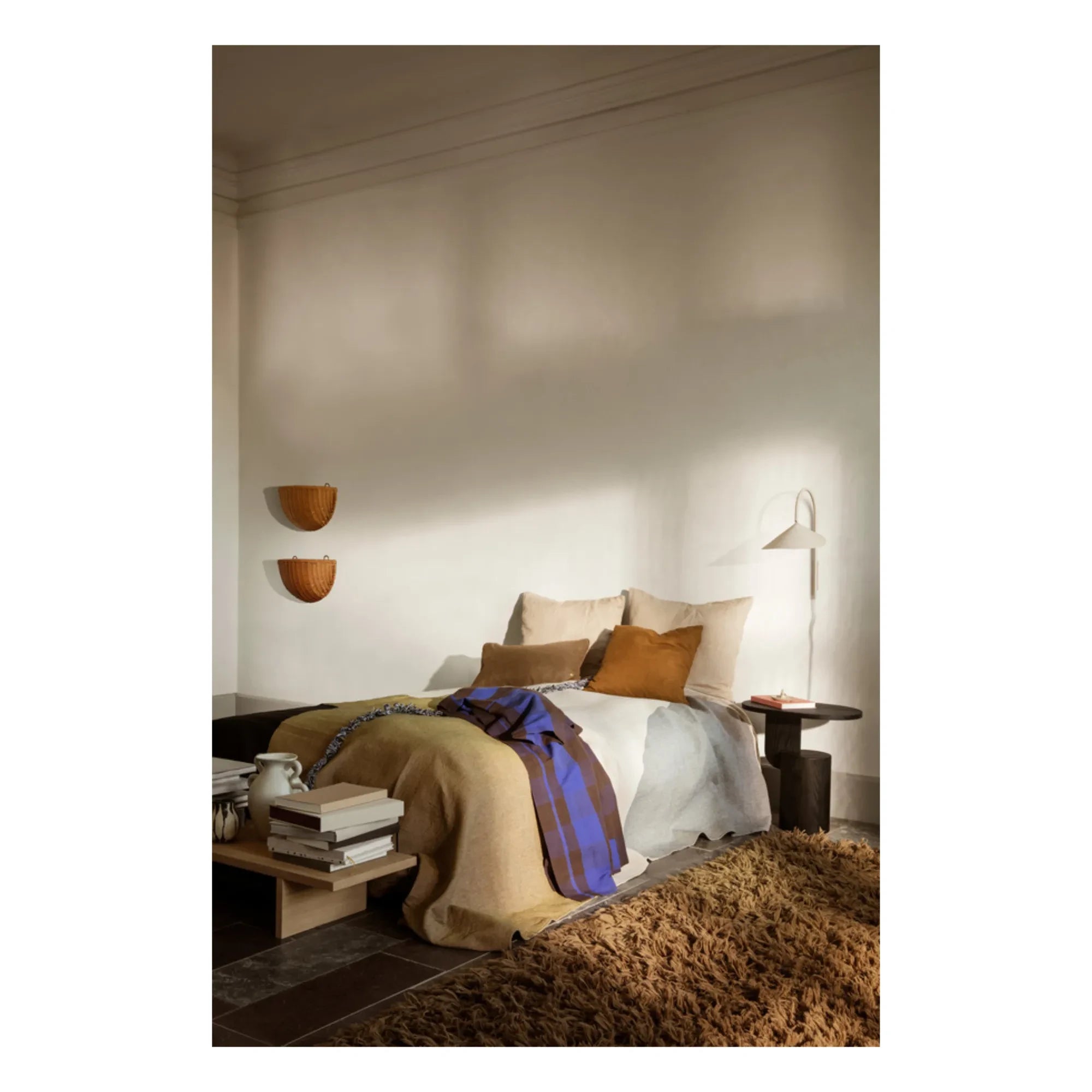 Ferm Living Kids - Rattan Duvar Sepetleri - 2'li Set
