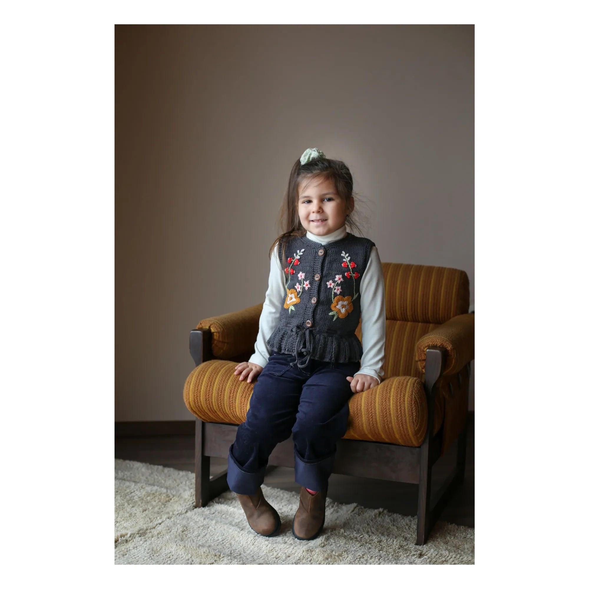 Kalinka - Stephanie Merino Yünlü Kolsuz Yelek | Kömür grisi