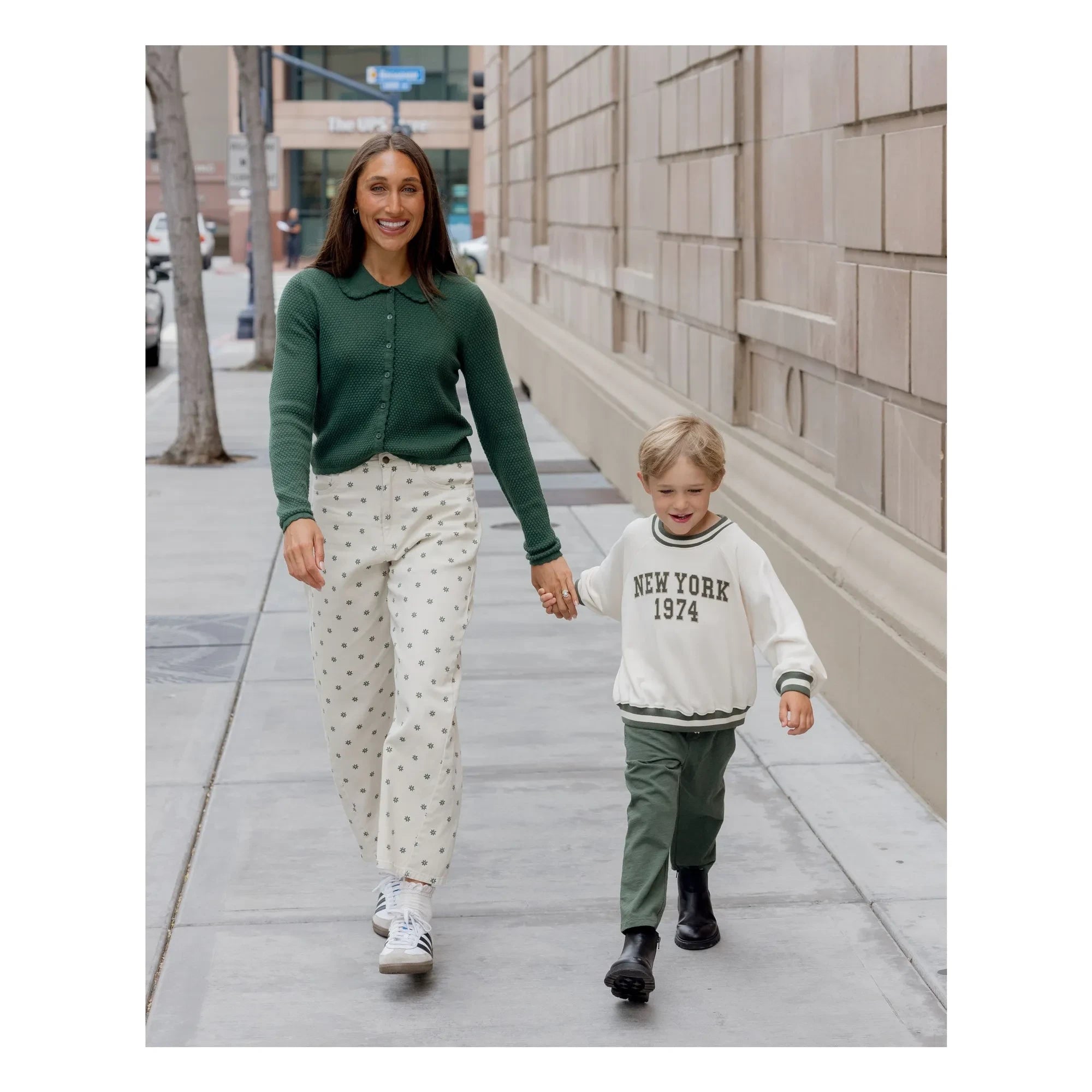 Rylee + Cru - Raglan Sweat New York Mini | Ekru