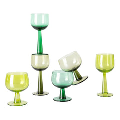 HKliving - Zümrüt Saplı Bardaklar - 4'lü Set | Yeşil