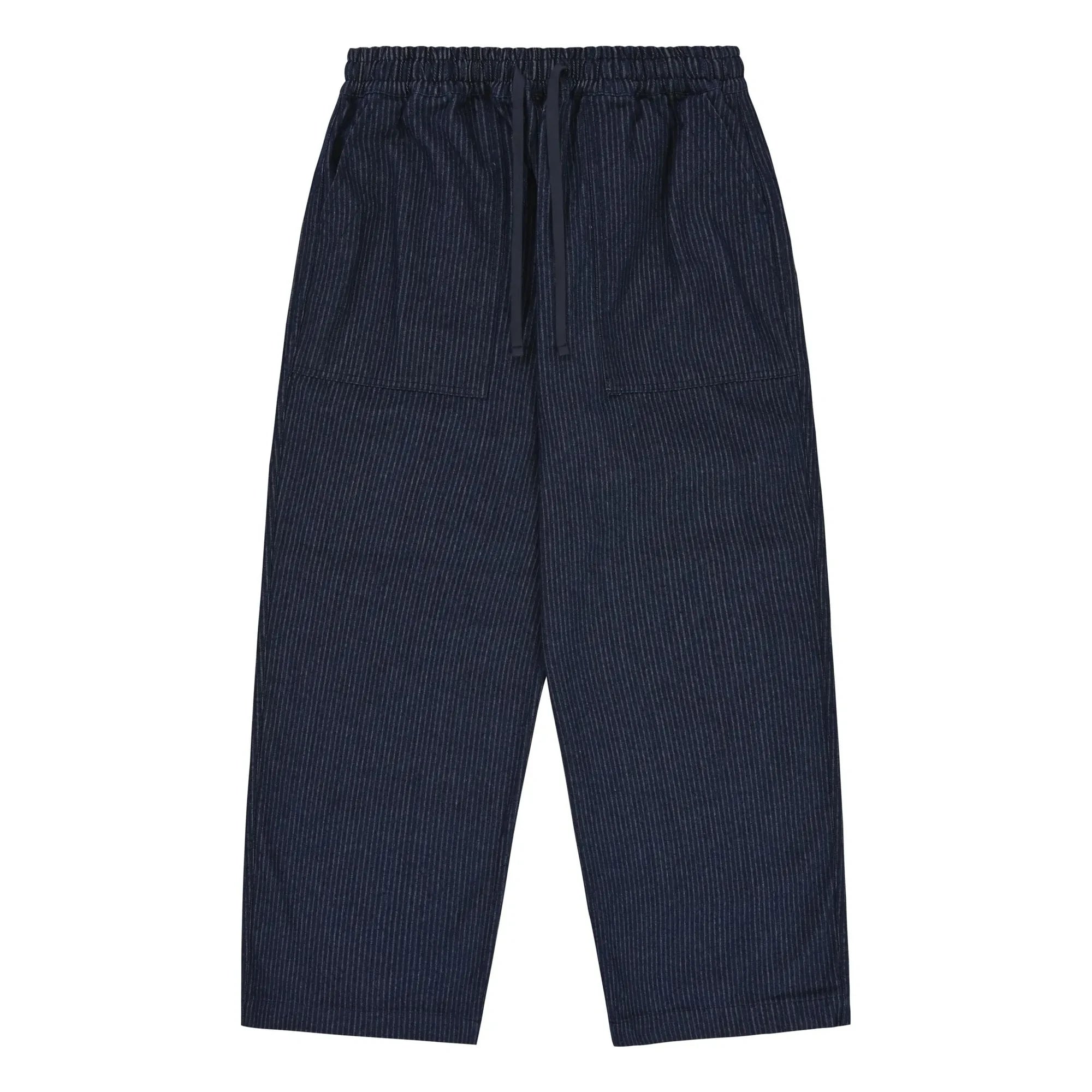 Kappy - Yorgun Denim Çizgili Pantolon | Indigo