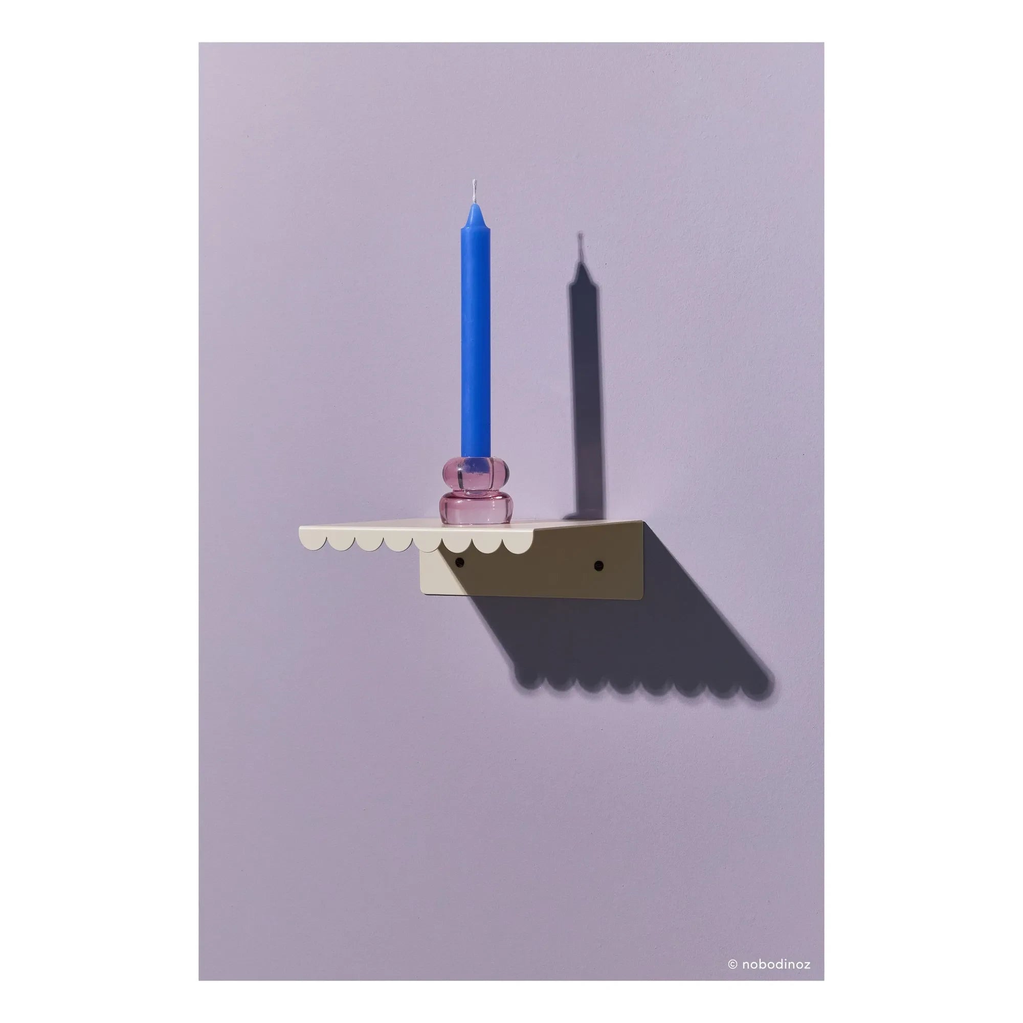 Nobodinoz - Vibes duvar rafı 20x16 cm | Fildişi