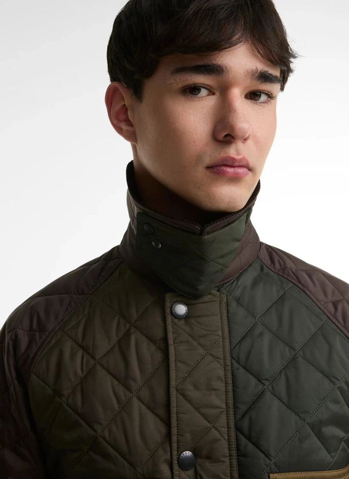 Barbour - Bedale SugarLump Kapitone Ceket | Haki