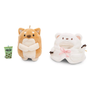 Nici - Hiro kutup ayısı kostümlü peluş köpek | Beyaz