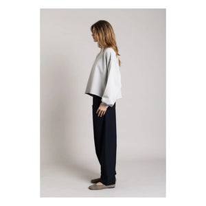 Smallable Woman - Bria organik pamuklu sweatshirt | İnci grisi