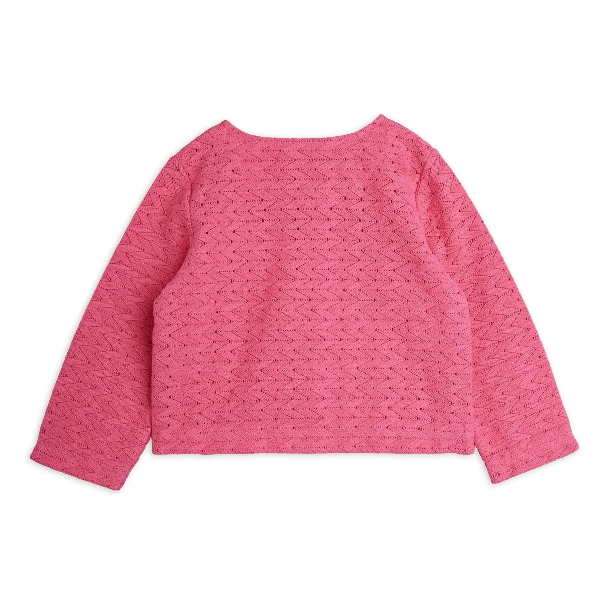 Mini Rodini - Organik pamuk dantel hırka | Pembe