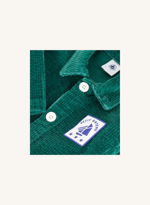 Petit Bateau - Pompist جمبسوت قطني عضوي مضلع | أخضر