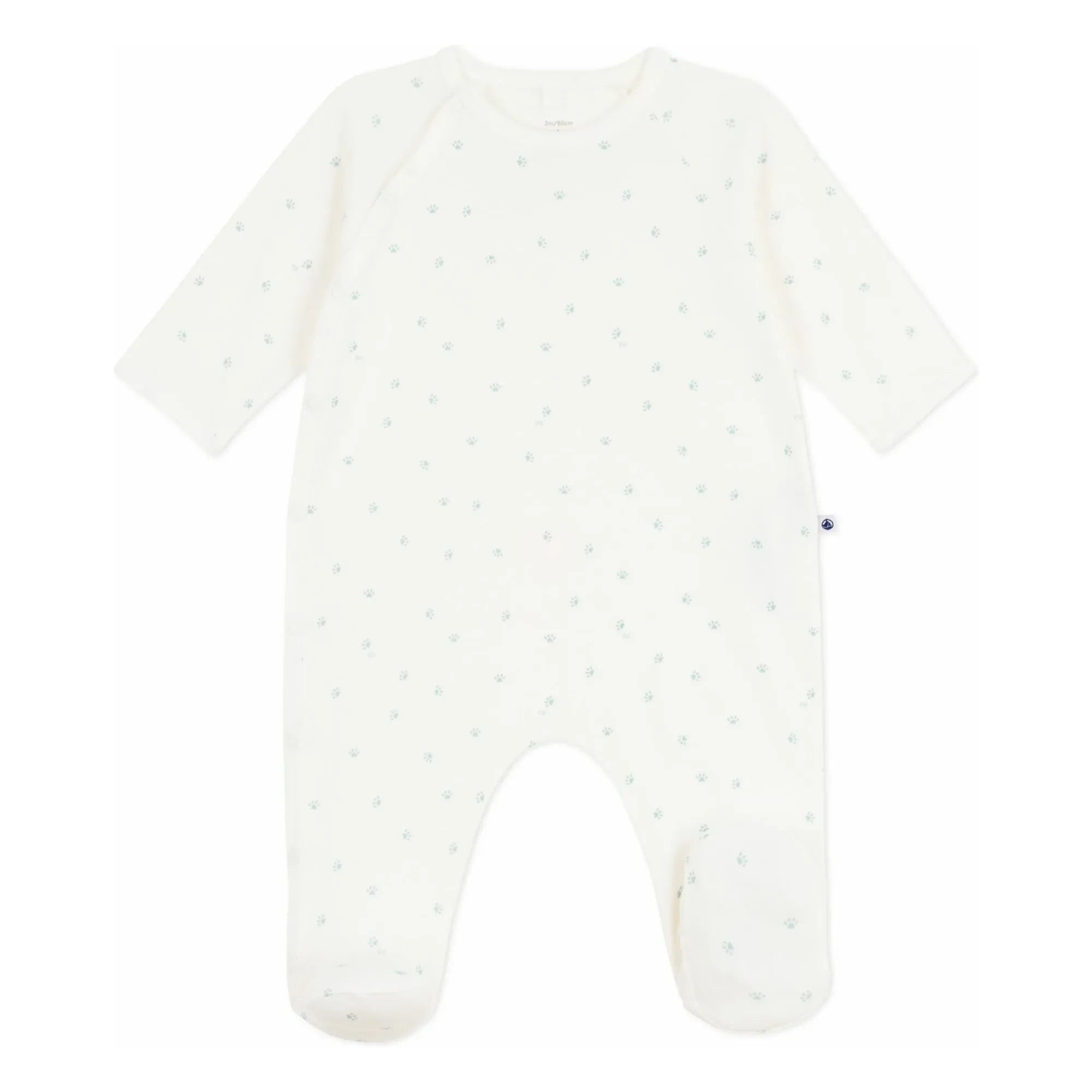 Petit Bateau - Pyjamas Dors Bien Pati Organik Pamuk | Beyaz