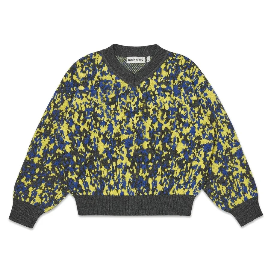 Main Story - Organik Pamuk Jakarlı Sweatshirt | Gece mavisi