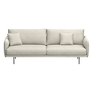 Panac Edition - Bouclé Kumaşlı Isly 3 Kişilik Koltuk - 205 cm | Kırık Beyaz