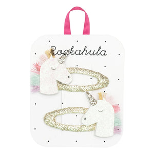 Rockahula Kids - 2 Unicorn saç tokası seti | Altın