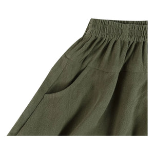 Donsje - Mazena Lin şort | Koyu haki