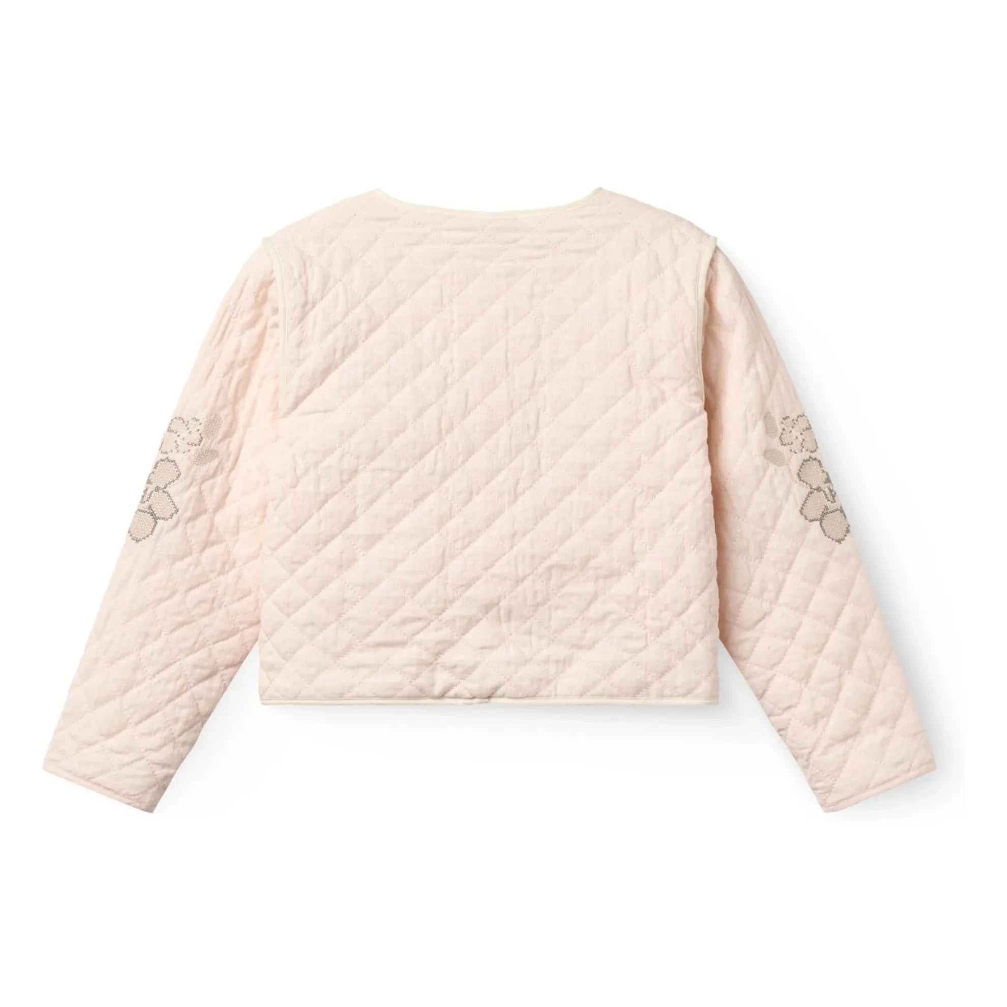 Copenhagen Colors - Organik Pamuk Nakışlı Kapitone Ceket | Lychee Pink