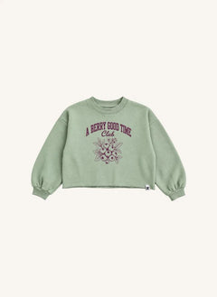 Hundred Pieces - Belmont Blueberry قطن عضوي سويت شيرت | أخضر