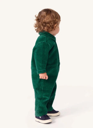 Petit Bateau - Pompist جمبسوت قطني عضوي مضلع | أخضر