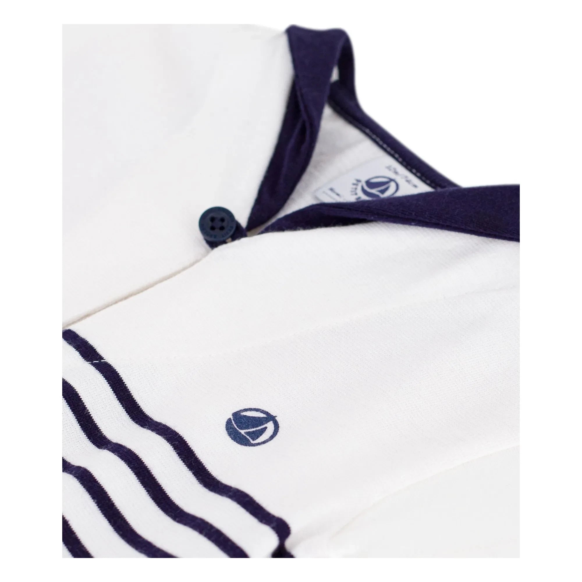 Petit Bateau - Polo yaka tişört Organik pamuk | Beyaz
