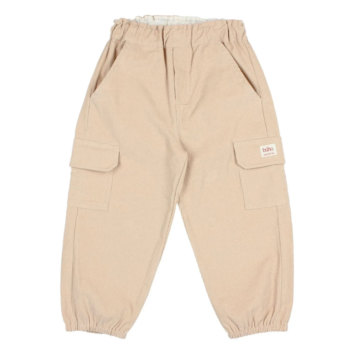 Búho - Soft Velours Organik Pamuk Kargo Pantolon | Kum