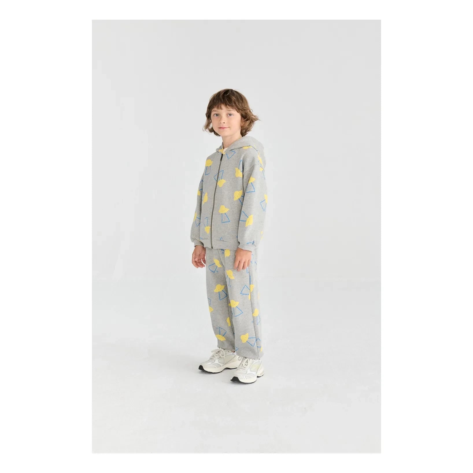 Bobo Choses - Organik Pamuklu Saucer Kapüşonlu Sweatshirt | Heather Gri