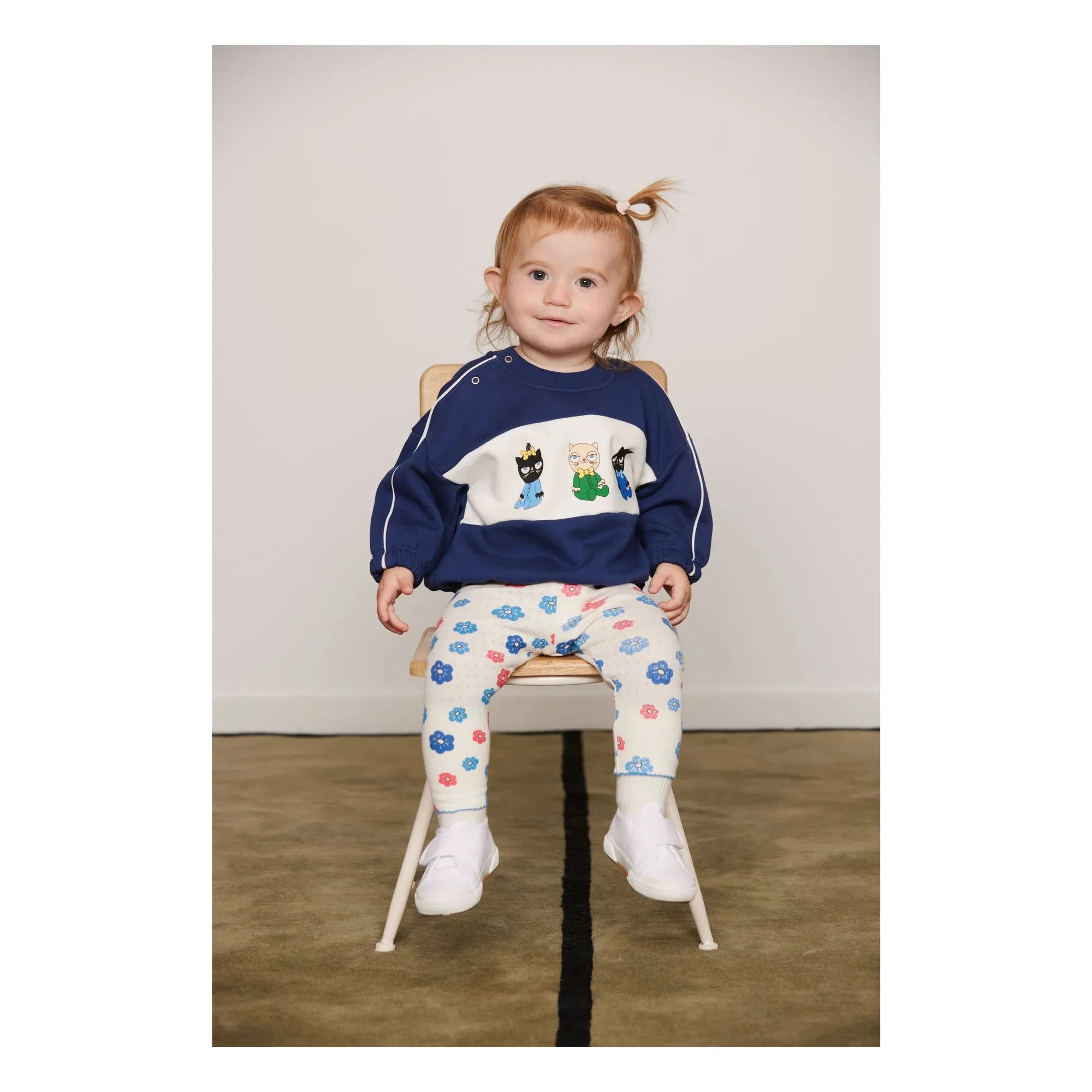 Mini Rodini - Organik Pamuklu Sweat Animals | Koyu Mavi