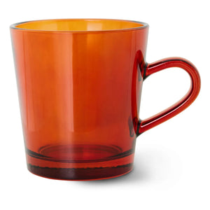HKliving - 70'ler kahve fincanları - 4'lü Set | Amber