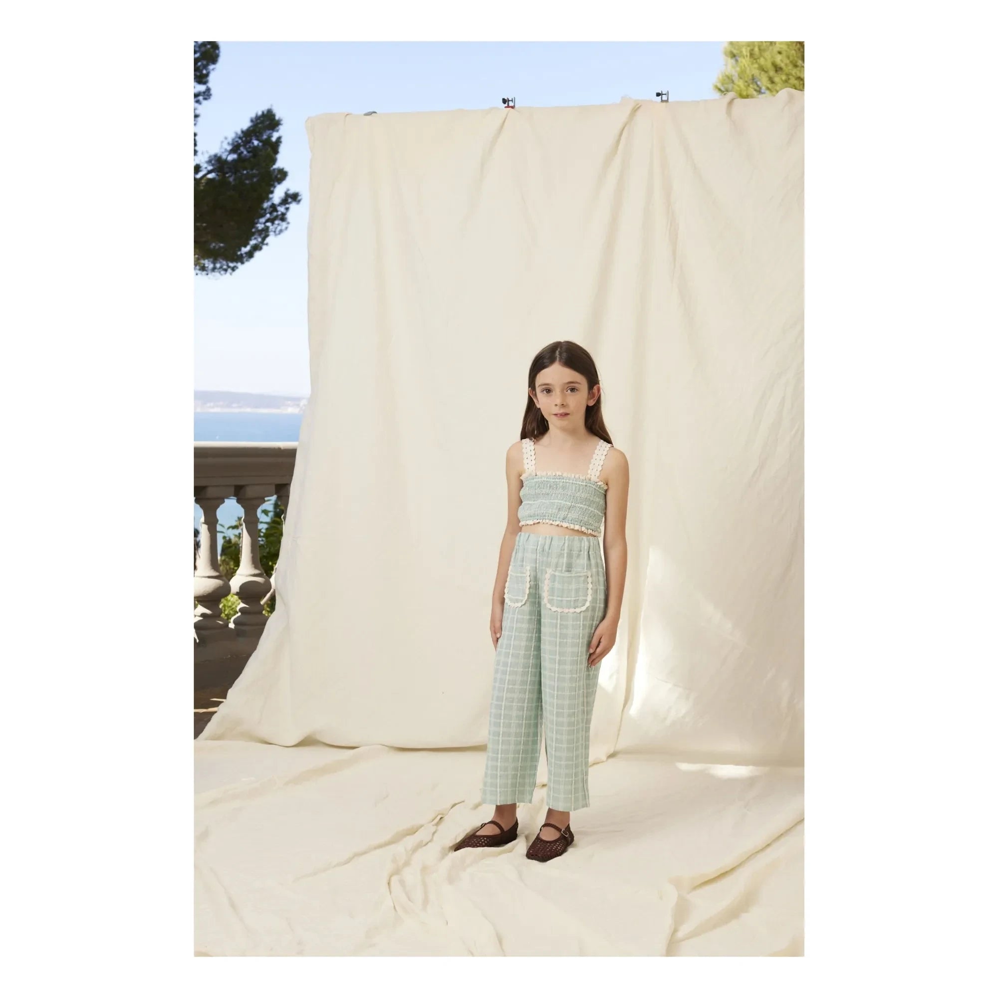 Bebe Organic - Mia Büzgülü Üst | Mavi Yeşil