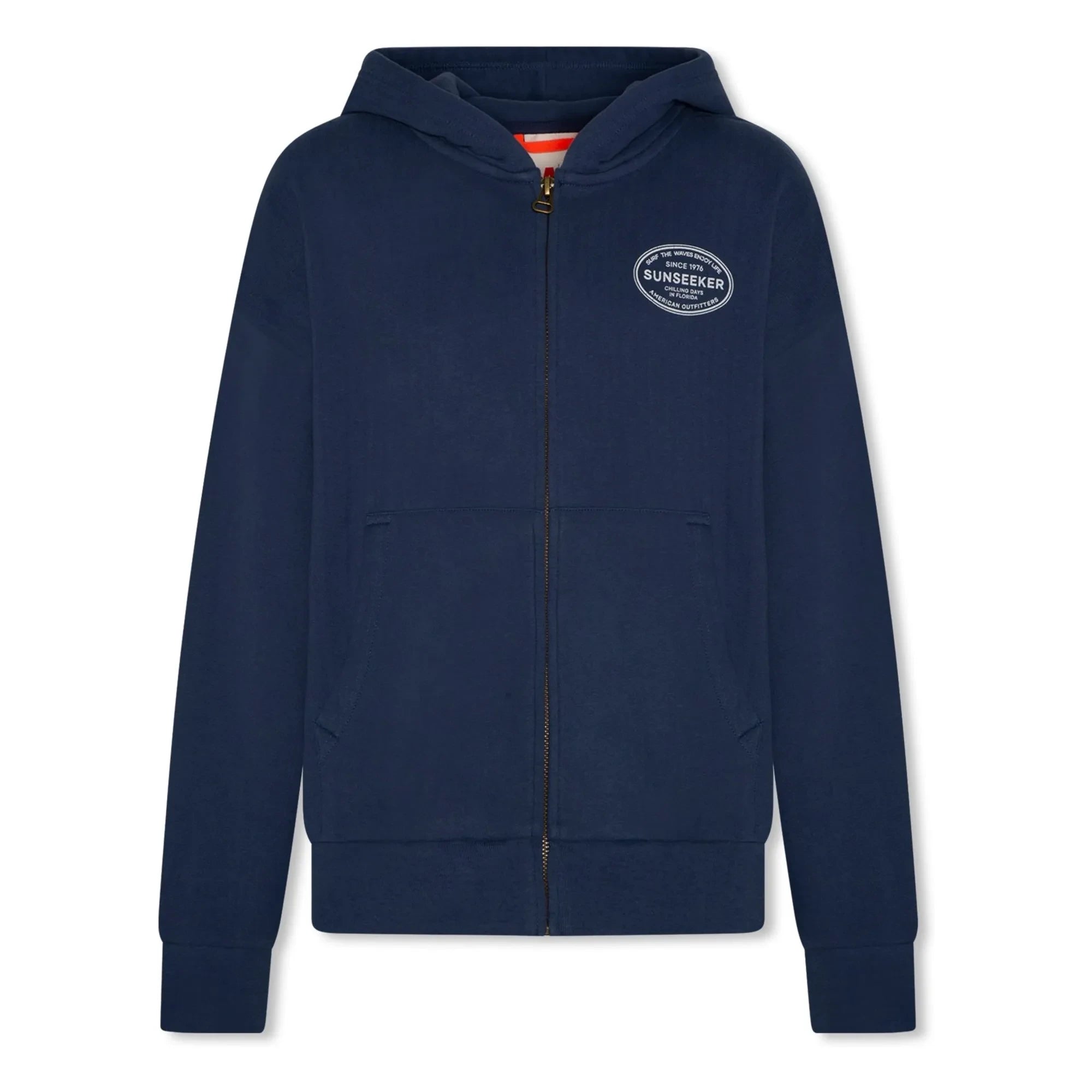 AO76 - Eldo Chill geri dönüştürülmüş pamuklu fermuarlı sweatshirt | Lacivert