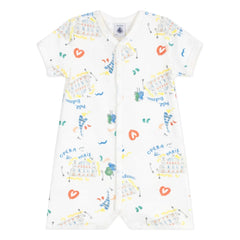 Petit Bateau - Pyjama Kombishort Opera | Beyaz