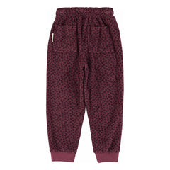 Piupiuchick - Organik Pamuklu Leopar Desenli Terry Jogger | Aubergine