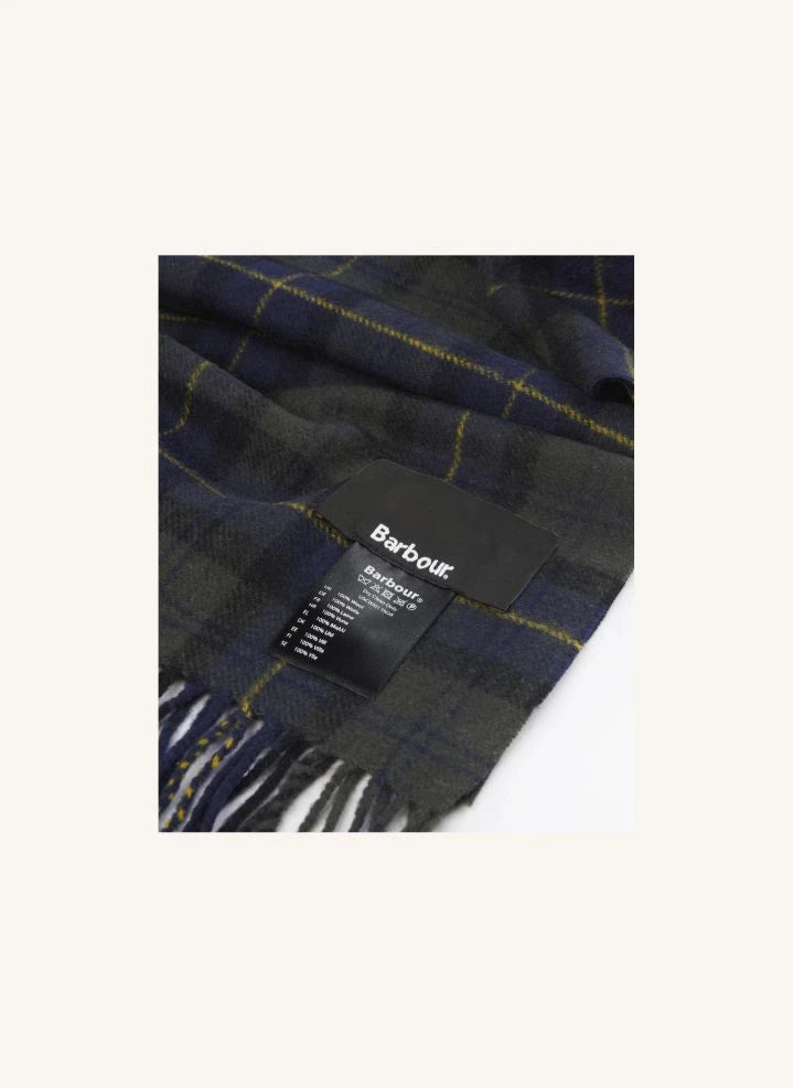 Barbour - Yün Ekose Atkı | Koyu Yeşil
