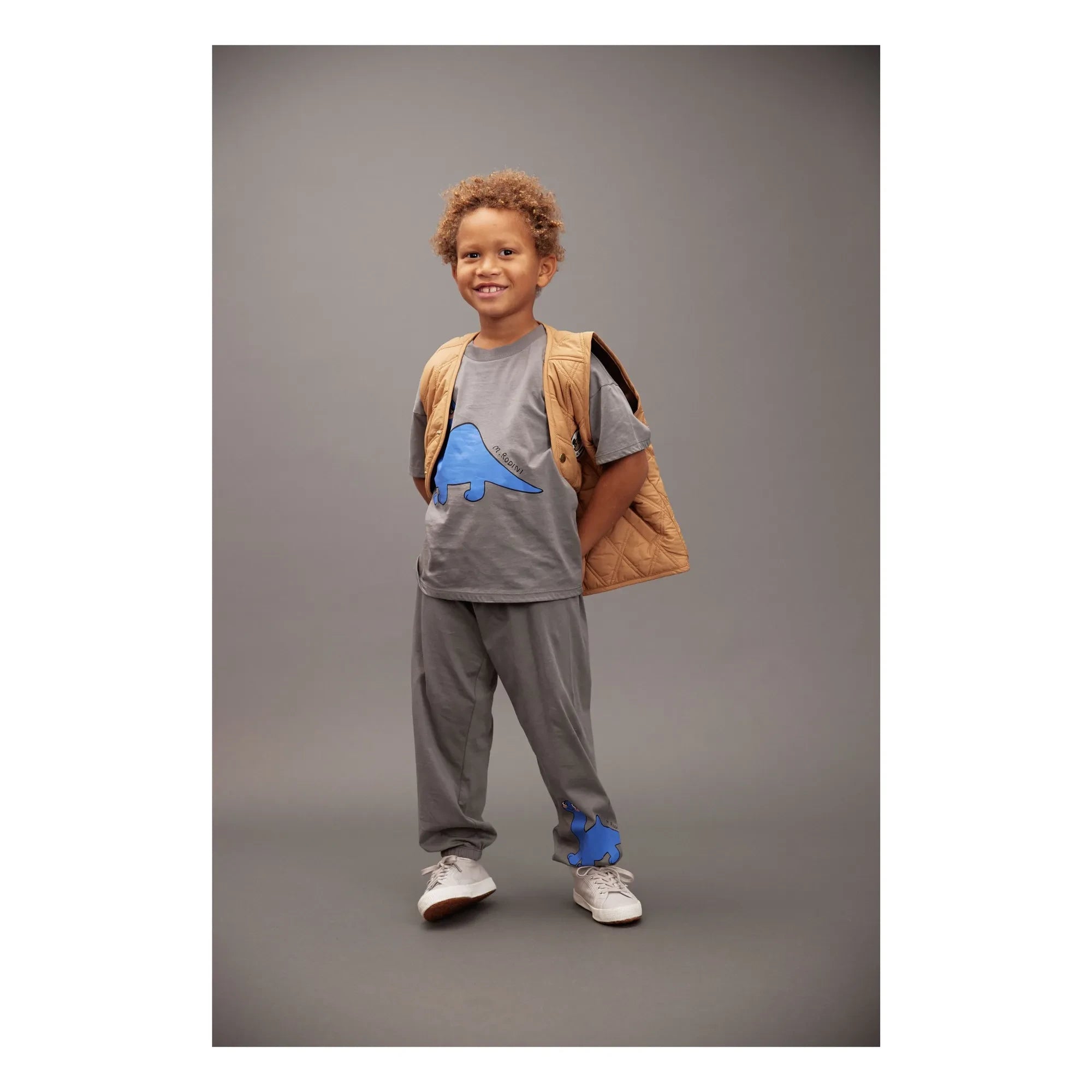 Mini Rodini - Dino Organik Pamuklu Jogger | Gri