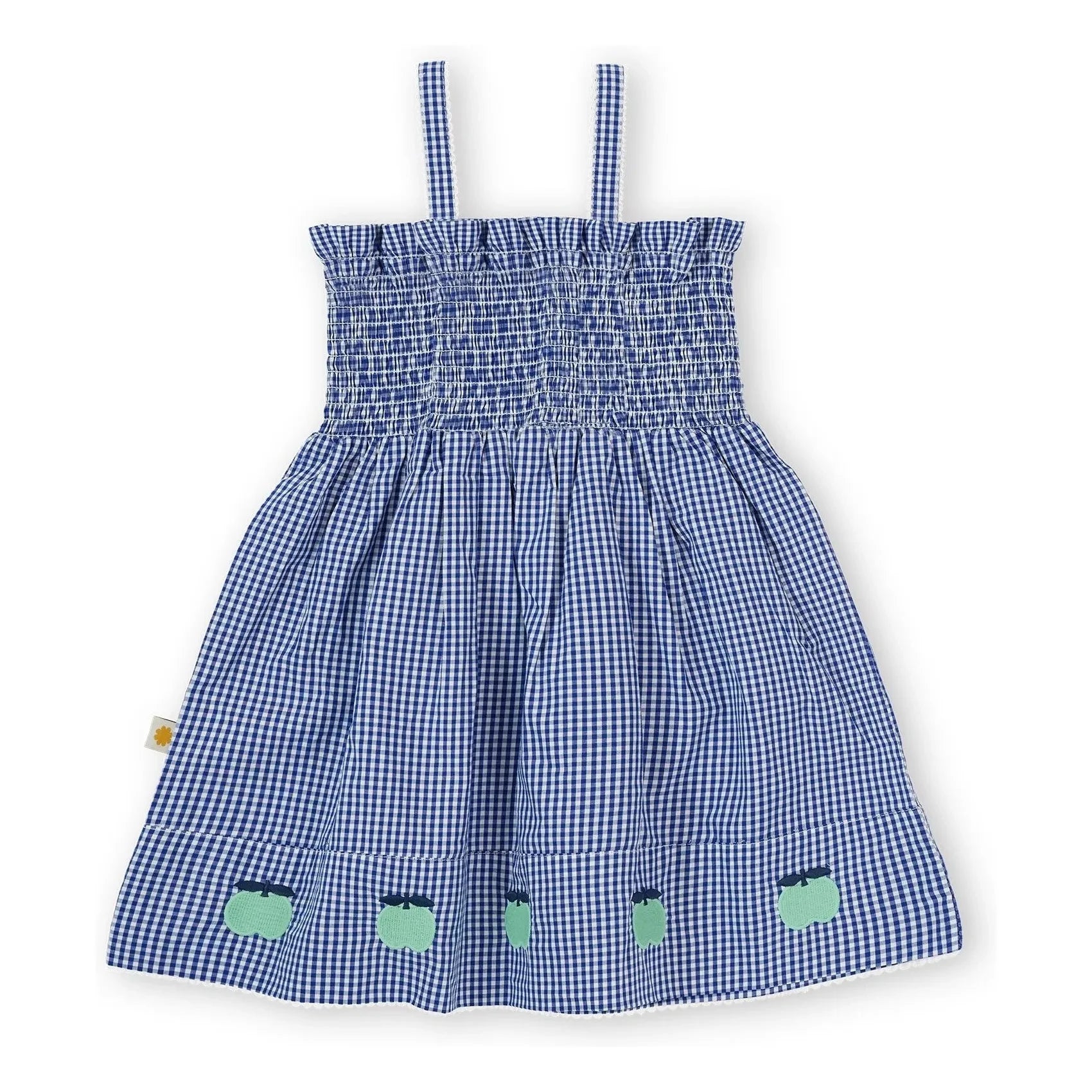 Goldie + Ace - Gingham Büzgülü Elbise | Mavi