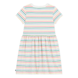 Petit Bateau - Çizgili Elbise | Beyaz