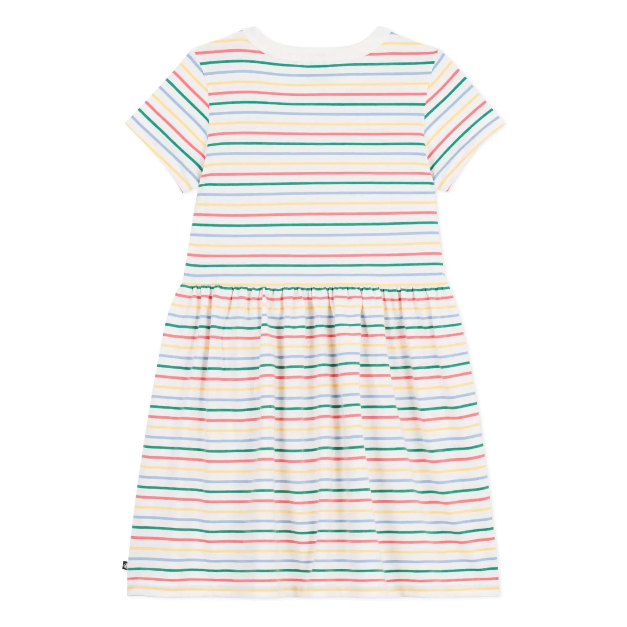 Petit Bateau - Çizgili Elbise | Beyaz