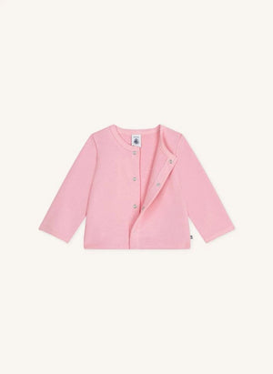 Petit Bateau - Organik Pamuk Kalp Hırka | Pembe