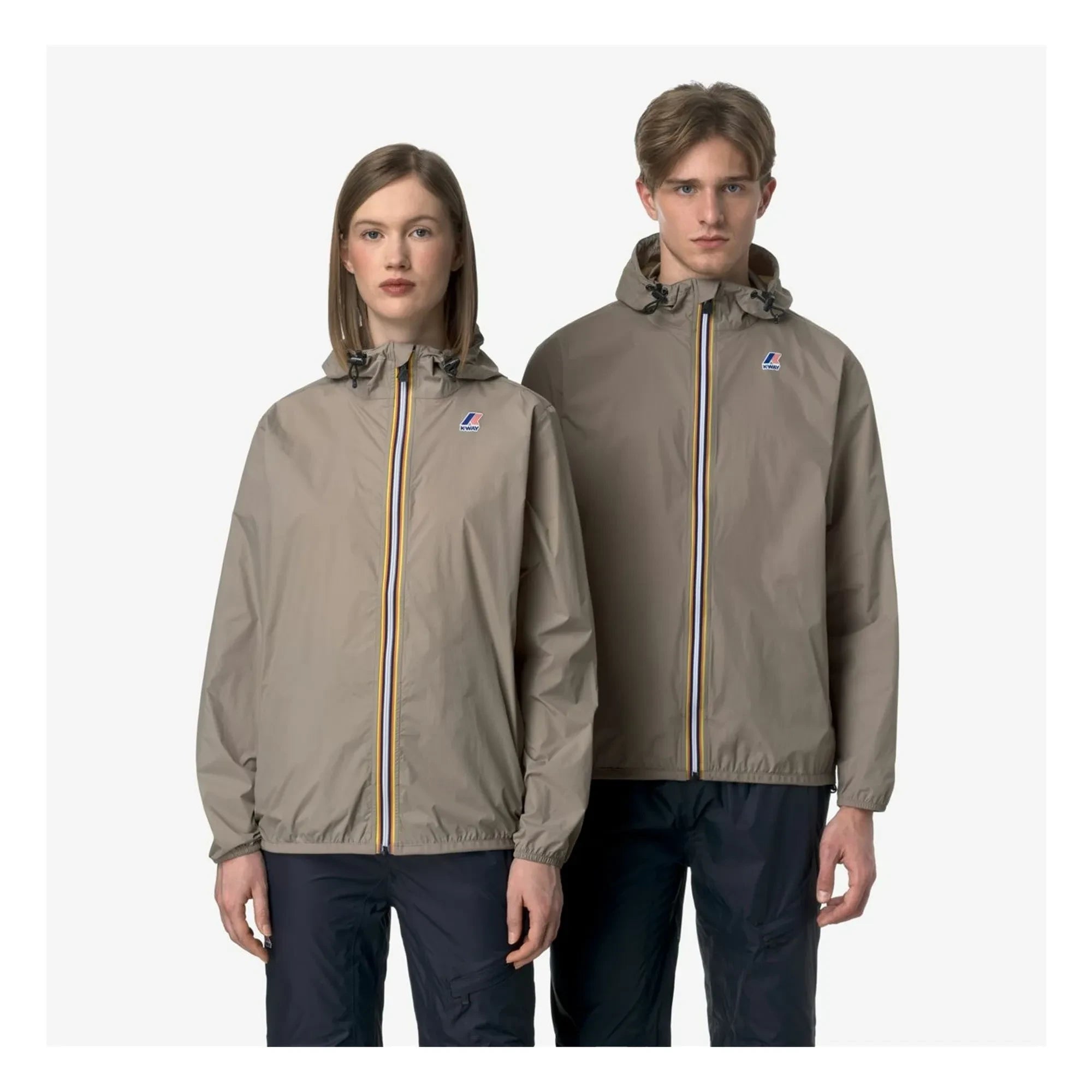 K-way - Windbreaker Le Vrai 4.0 Claude Ripstop Geri Dönüştürülmüş Lifler | Kahverengi vizon