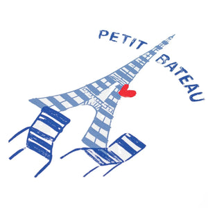 Petit Bateau - تي شيرت برج إيفل قطن عضوي | أبيض