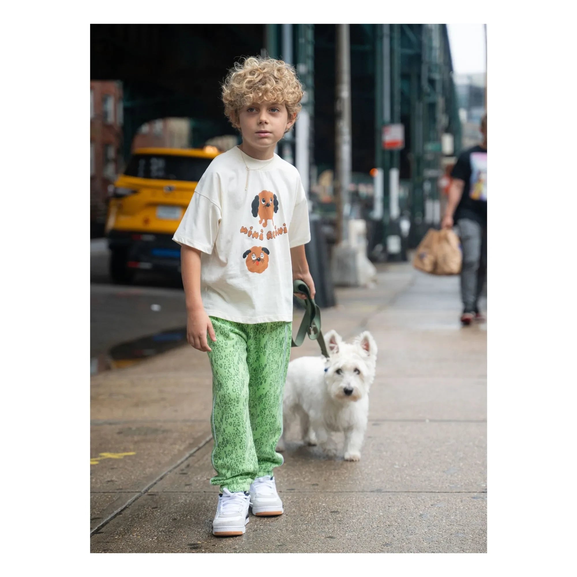 Mini Rodini - Doggies Organik Pamuk Tişört | Beyaz
