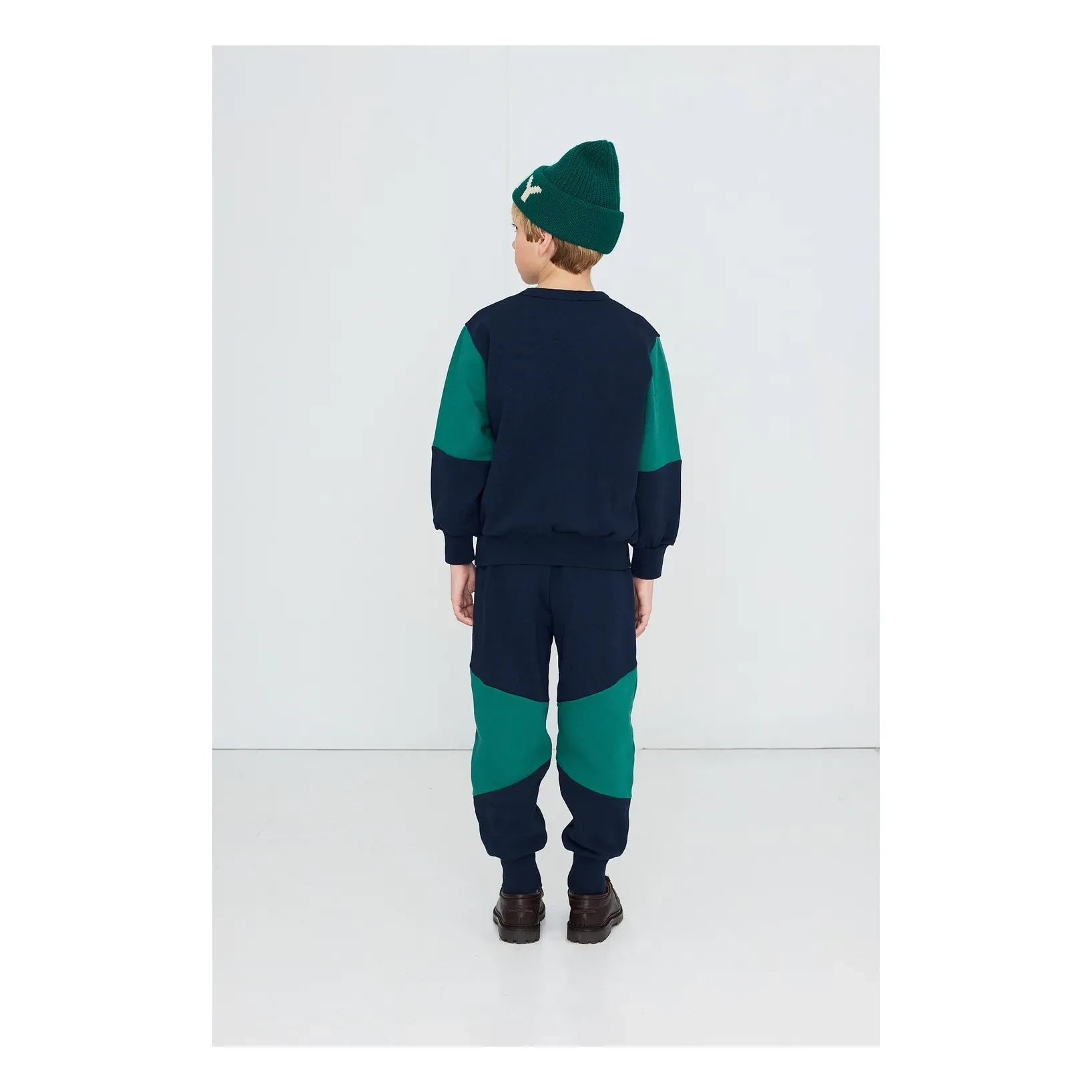Tinycottons - Organik Pamuk Renk Bloklu Sweatshirt | Lacivert